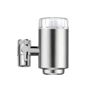 304 Stainless Steel Faucet Water Filter, Washable Ceramic Core, High Flow Rate, Ideal for Kitchen & Bathroom