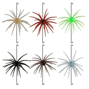 Japanese Style Tentacle Creature Soft Fishing Lures - Simulation Sea Urchin & Worm Baits for Bass Fishing - Slow Sinking Finesse Bait for Wacky Rig, Neko Rig