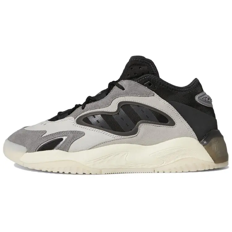 Adidas Originals Streetball 2.0 Platform Leather Lightweight Mid-Top Casual Trainers for Men and Women, Gray Black