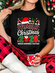 Family Christmas 2026 Matching Squad Santa Elf Funny Xmas T-Shirt