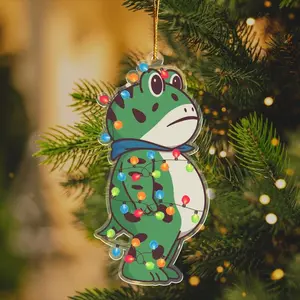 Acrylic Portland Frog Ornament Christmas, Portland Frog Protester Ornament, Anti ICE Ornament, Anti Establishment, Resistance, Anti ICE Ornament