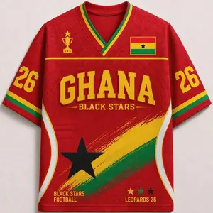 Custom Ghana Soccer Jersey, Adult Football Shirt: Ghana Football Fan Shirt, Match 26 Game Day Tee, Ghana Jersey, Ghana Fan Shirt