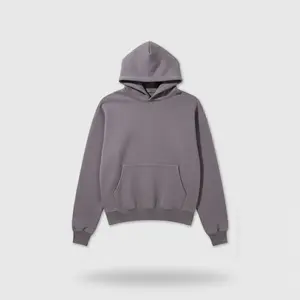 Warm Grey Oversized Hoodie 480 GSM Heavyweight Cotton Drop Shoulders Kangaroo Pocket Relaxed Fit Streetwear Essential for Spring