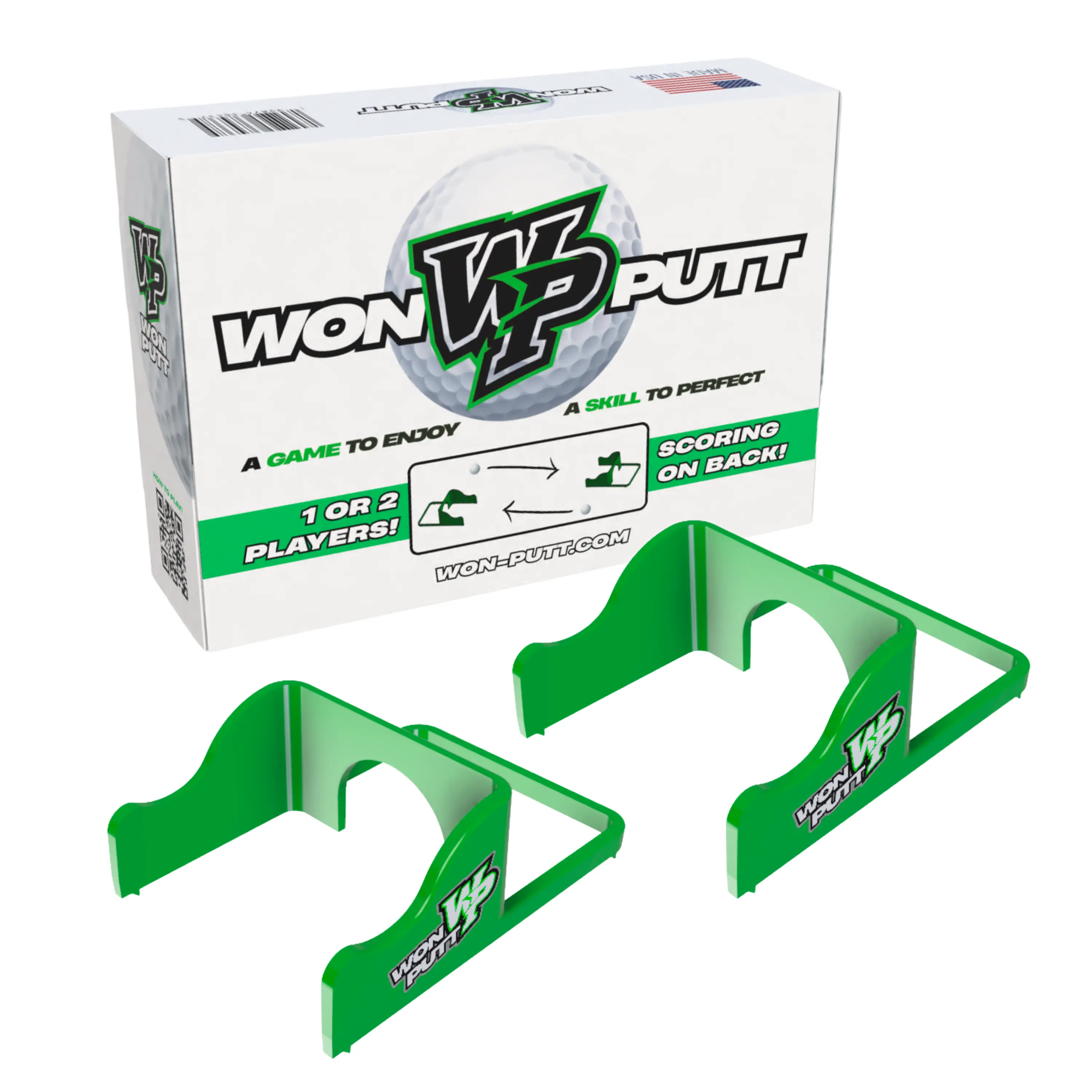 WON PUTT Interactive Putting Game for Golfers - Easy Setup, Solo or Head-to-Head Competition, Practice Short Putts 6-10 Feet, Fun & Inexpensive Gift