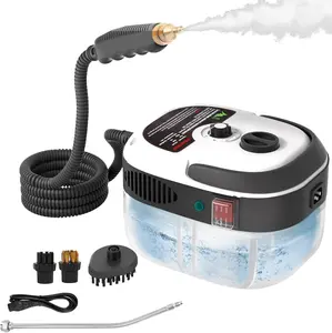 2026 Steam Cleaner, 2500W High Handheld Steam Cleaner, 1L Portable Car Steam Cleaner, 6 High Speeds Pressure Temperature Steam Cleaning Machine with 3 Brush Heads for Kitchen Home Car Cleaning