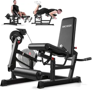【#Summervibes】ANCHEER Leg Extension and Curl Machine, 400LBS Heavy-Duty 11-Position Adjustable Leg Trainer for  , Multi-Function Quad Hamstring Glute Trainer with Ergonomic Lumbar Protection, Compact for Small Spaces,  System,  Workout Equipment