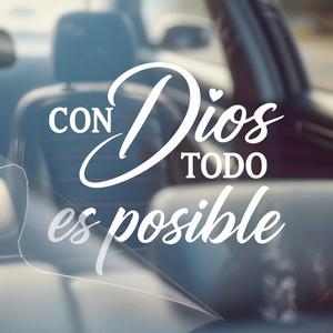 Spanish Inspirational Car Decal | Summervibes Con Dios Todo Es Posible | Vinyl Sticker | Multiple Colors Available | Faith Decal  Waterbottle Stickers, Laptop Stickers Fit for Cars Windows Bumpers Trucks Motorcycles or Any Other Smooth Surface