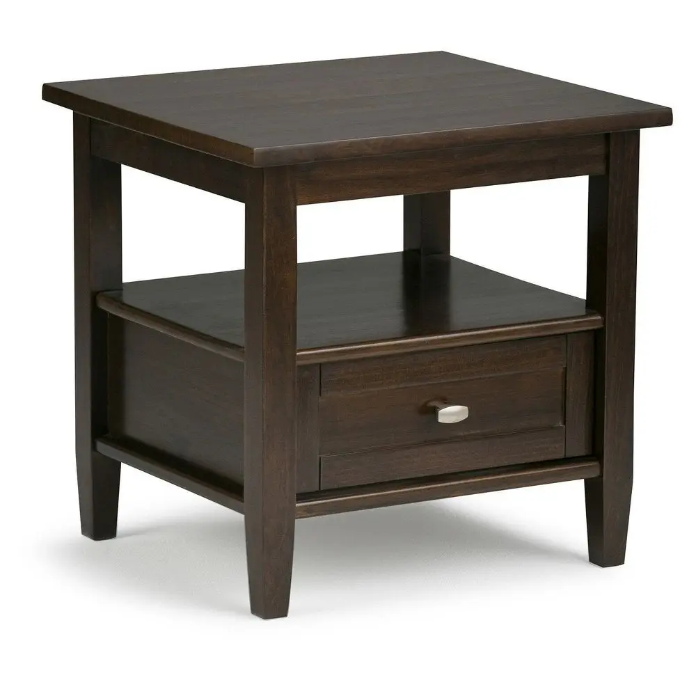 Simplihome End Table Warm Shaker Tobacco Brown