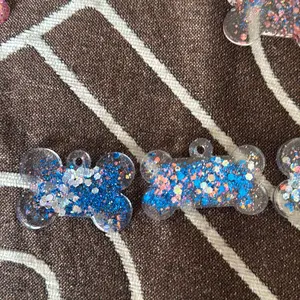 Resin Pet Identity Tags - 4 Pc Custom Engraved Dog & Cat Tags with Personalized Names Easy Readable Detachable Design