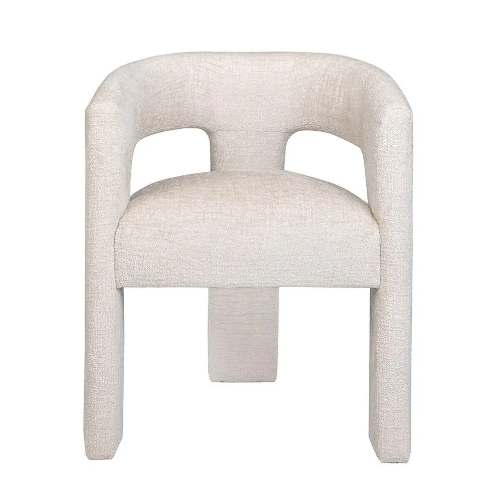 Gwen Modern Luxury Jacquard Fabric Upholstered Sculpture Armchair, Soft Touch, Rounded Back, Ergonomic Design, Fixed Arms, Formaldehyde (Gas)-Free Indoor Furniture Chair, Sculptural Form, Fully Assembled
