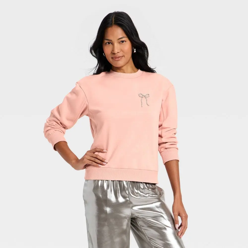 Women's Embellished Sweatshirt - A