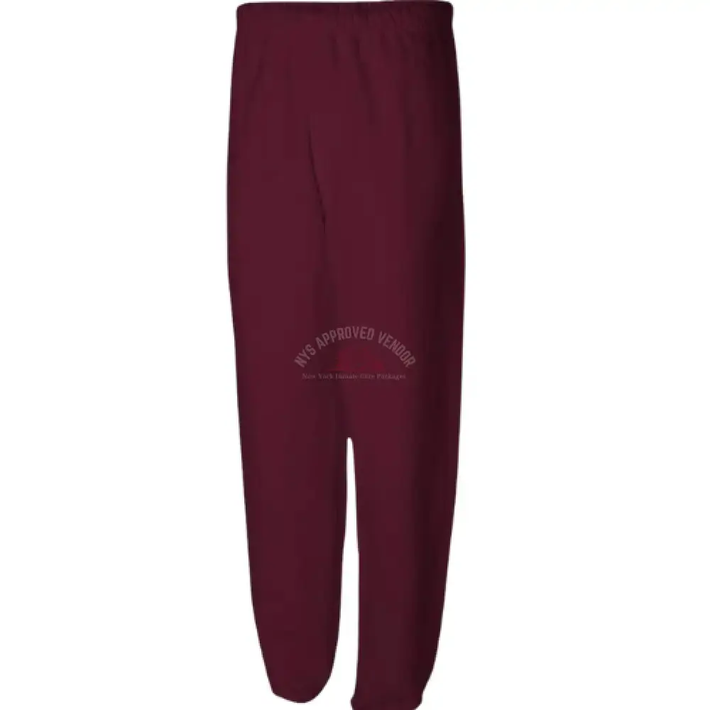 Sweatpants w/Pockets 100% Cotton (Maroon)