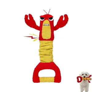 Dog Toy -Bright Red Lobster Easy-Pull Handle Dog Toy for Kids and Pets Fun Interactive Playtime Vibrant Red Color Unique Design Engaging Play Session