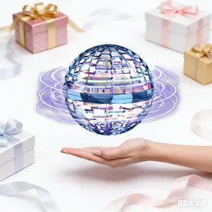 Coolest 2026 Flying Orb Ball - Hover Boomerang Toy with 6 LED Light Effects, Fun Indoor/Outdoor Gadget for Kids, Teens & Adults