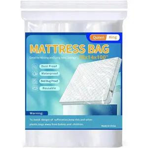 Waterproof Mattress Bags for Moving Storage, Mattress Protector Cover (1-Pack, Queen/King)