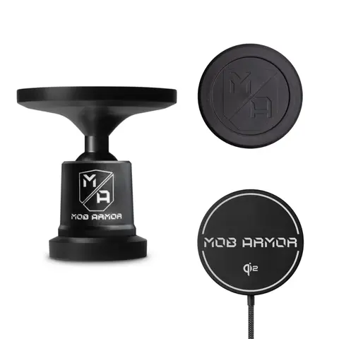 MOB ARMOR Mobnetic Maxx.MS MagSafe Ultimate Magnetic Phone Mount & Charge Kit, Durable Electronic Charger for Smartphones, Magnetic Travel Charger