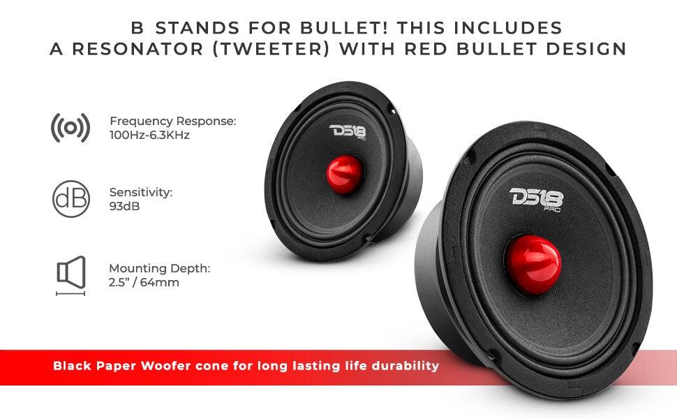 6.5" Mid-Range Loudspeaker with Bullet 480 Watts 8-Ohm