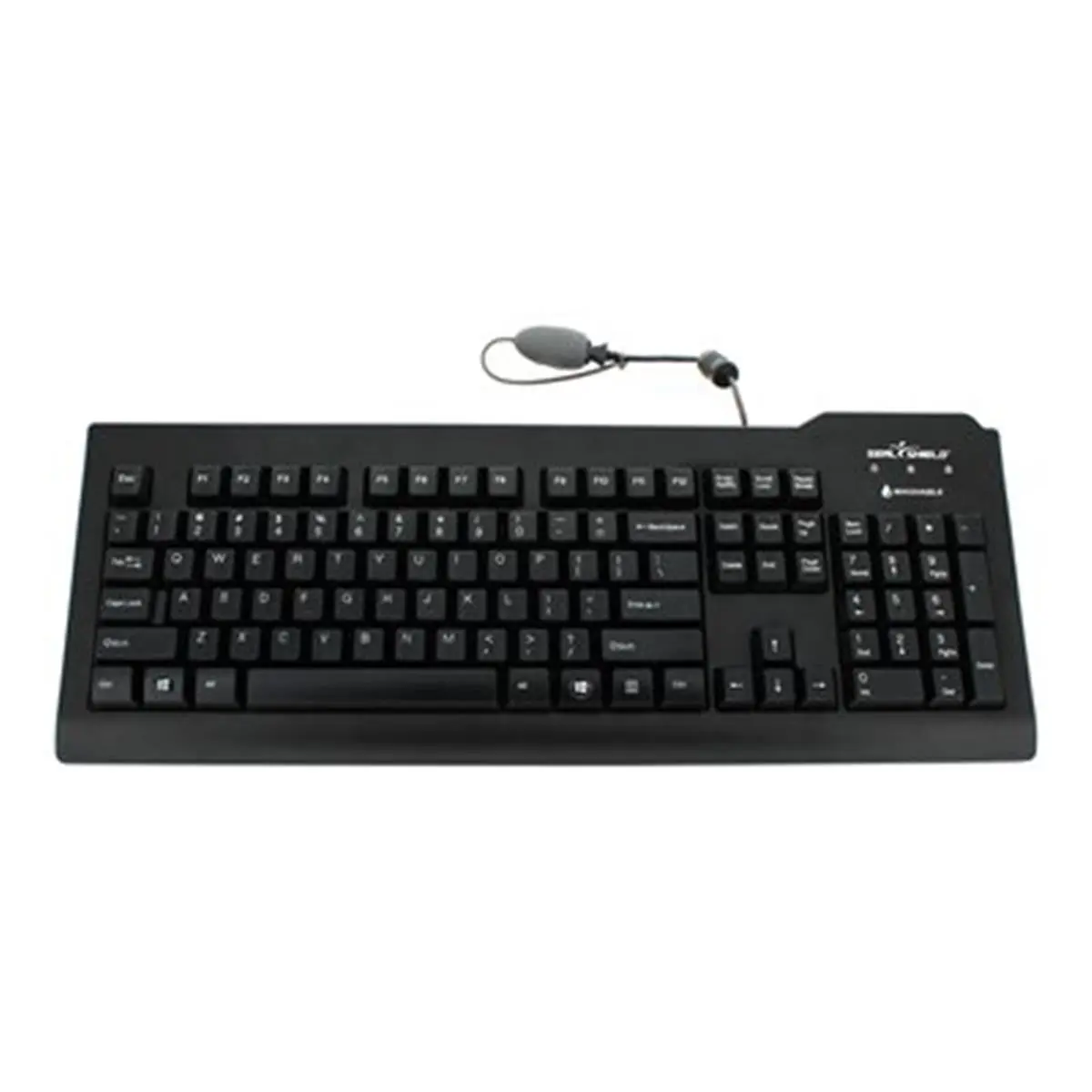 212 MAIN Silver Seal Waterproof Wired Office Keyboard - White, Durable Mechanical Feel Model with Responsive Tactile Feedback Keys, Corrosion-Resistant, Dishwasher-Safe Computer Peripheral, Durable Keyboard, Mechanical Feel Keyboard