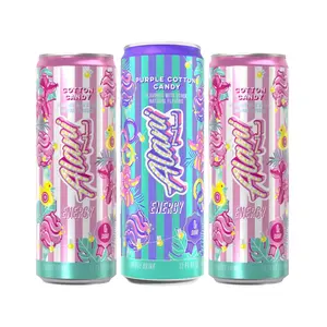 Alani Nu , Sugar Free, Low Calorie Energy Drinks, 200mg Caffeine, Biotin, B Vitamins, Zero Sugar, 10 Calories, 12 Fl Oz Cans, 3 Cans Purple Cotton Candy - 3 Cans Cotton Candy (6 Pack)