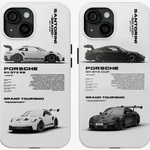 Porsche 911 GT3 RS Matching Phone Case for Couples| Black & White His & Hers Porsche Phone Cover Suitable for iPhone 17-11 Pro Max/Plus and  Samsung Galaxy S23-25