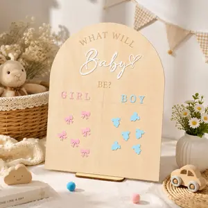Gender Reveal Party Decorations, Wooden Boy or Girl Voting Board, He or She Guessing Game Sign, Baby Shower Decor, Team Pink Team Blue Guessing Game, Pregnancy Announcement Sign, Gender Reveal Backdrop, Baby Shower Gift, Mom-to-Be Gift, Photo Prop