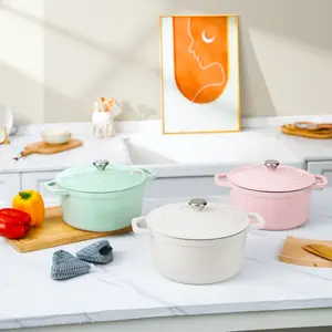 Ciwete 6 QT Dutch Oven Pot with Lid, Enameled Cast Iron Dutch Oven for Bread Making, Braiser, Cooking, Dual Handles, Oven Safe up to 500° F or on Stovetop, Gifts for Family - Off White fathersdaygift