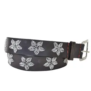 Handmade Kenyan Beaded Belt- Big Star