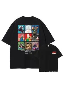 Anime Sakamoto Days T Shirts Cos Costume Sakamoto Tarou T-shirt Oversized Short Sleeve Retro Tops Tees Men Girls