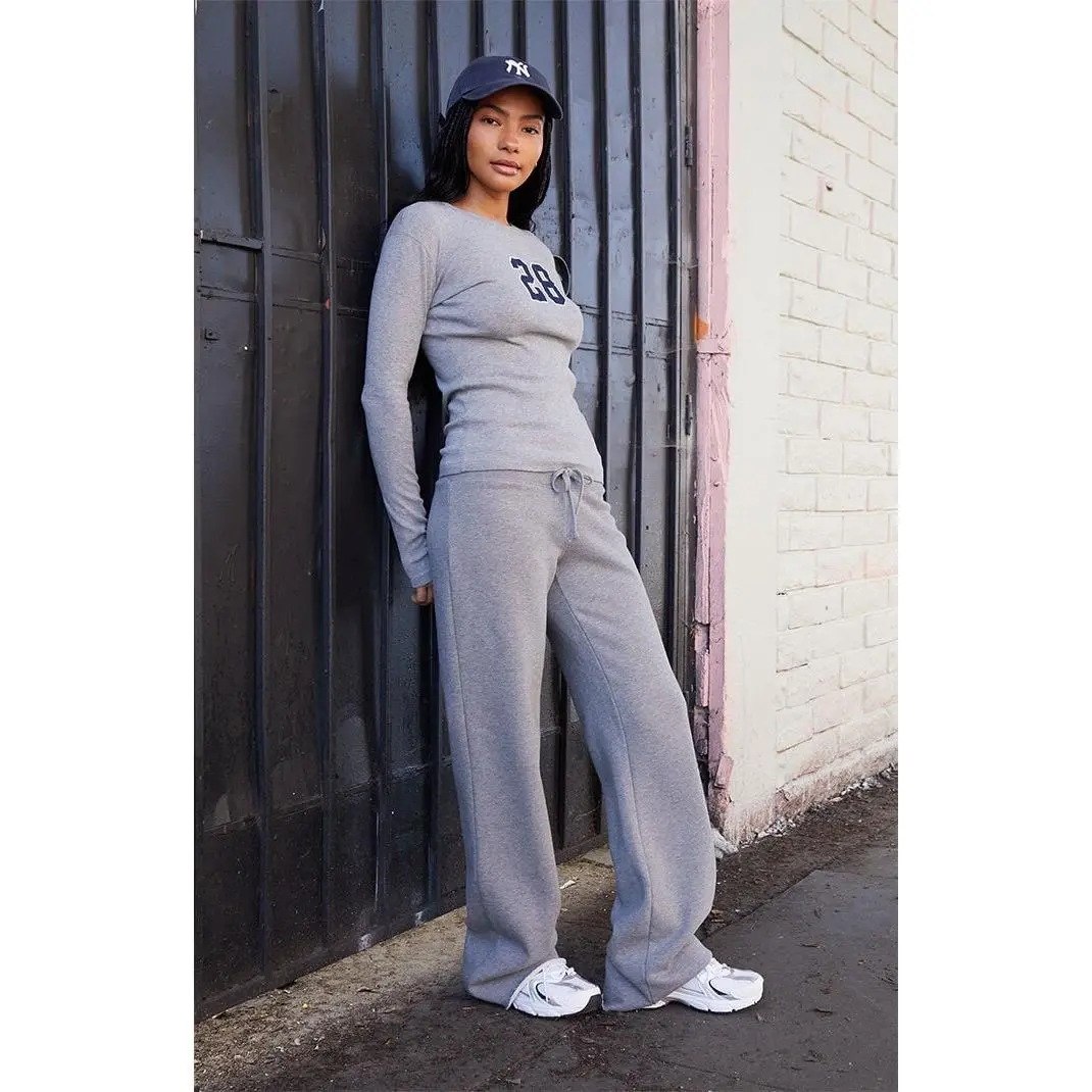 John Galt Women's Gray Hilary Yoga Baggy Sweatpants