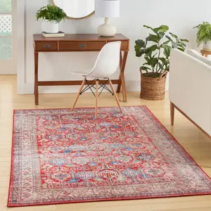 Nourison Fulton Vintage Bordered Persian Non-Slip Flatweave Indoor Rug