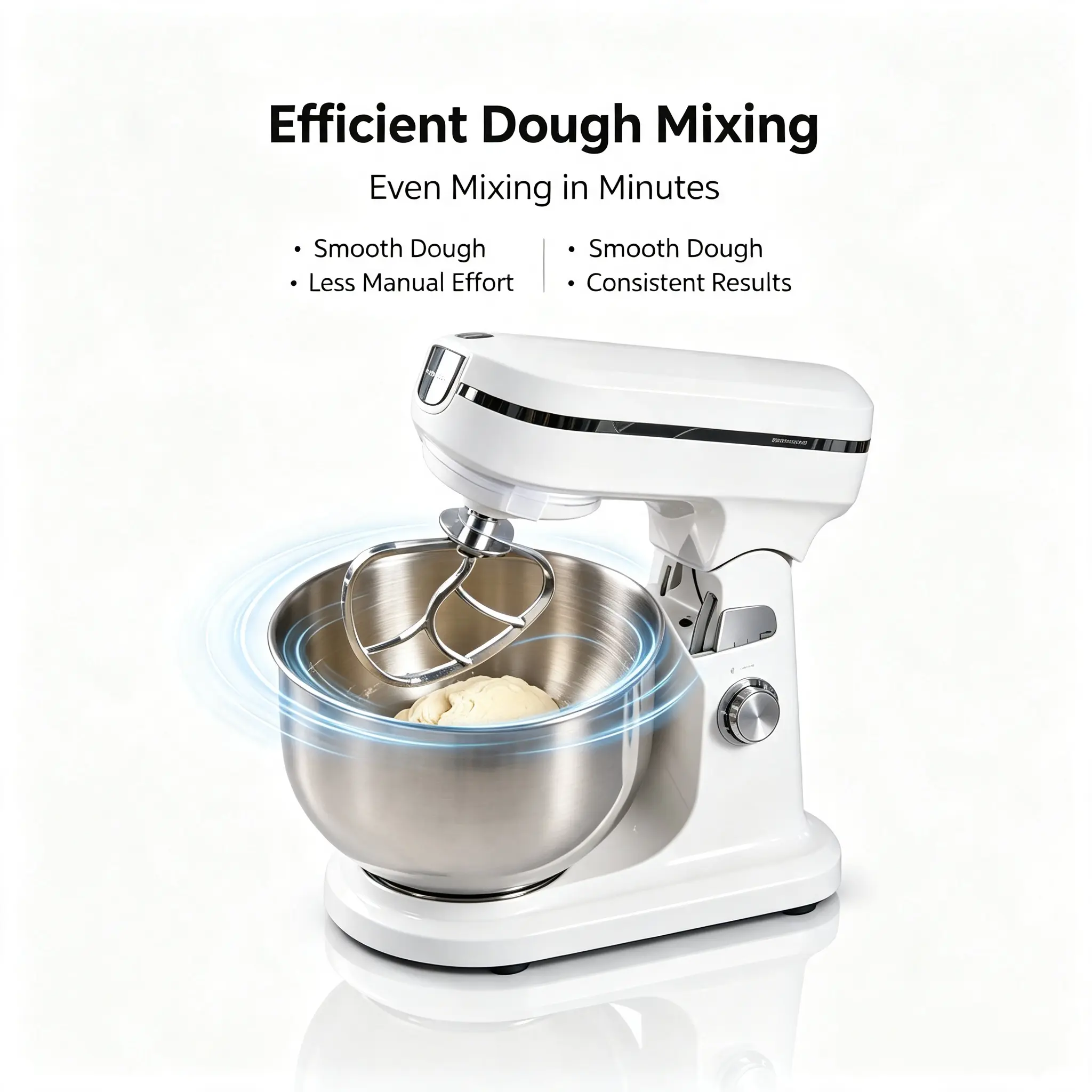 SOKANY Stand Mixer, Multifunctional Electric Food Mixer for Mixing Kneading and Whipping, Durable Stainless Steel Mixing Bowl, Multiple Speed Settings, Easy Operation, Baking Machine for Bread Dough Cake Cookies Cream and Home Kitchen Use