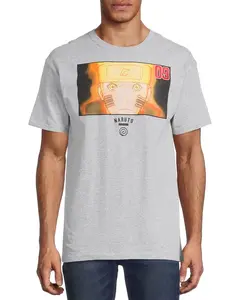 Naruto Uzumaki T-Shirt Men's 09 Kurama Cloak Short Sleeve Graphic Top