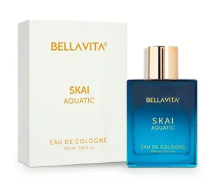 Bellavita Luxury SKAI Eau De Cologne 100 Ml Perfume For Men And Women Citrus, Bergamot, Clary Sage, And Patchouli Notes Long Lasting Unisex Fragrance
