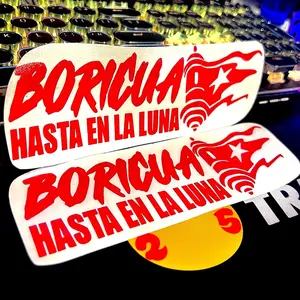 Boricua hasta en la luna - Vinyl Sticker (Waterproof / Fade resistant)