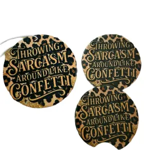 Scent Your Own Air Freshener & Car Coaster Set - Customizable Scent for Car Interior Protection & Fresh Aroma - Includes 2 Machine Washable Coasters