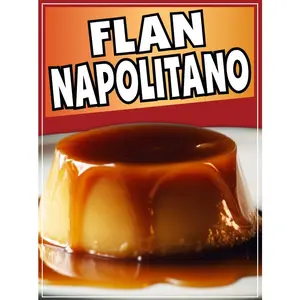 Flan Napolitano Sticker Window Decal Truck Concession Vinyl Restaurant Wall poster Sticker Food Decal Sign