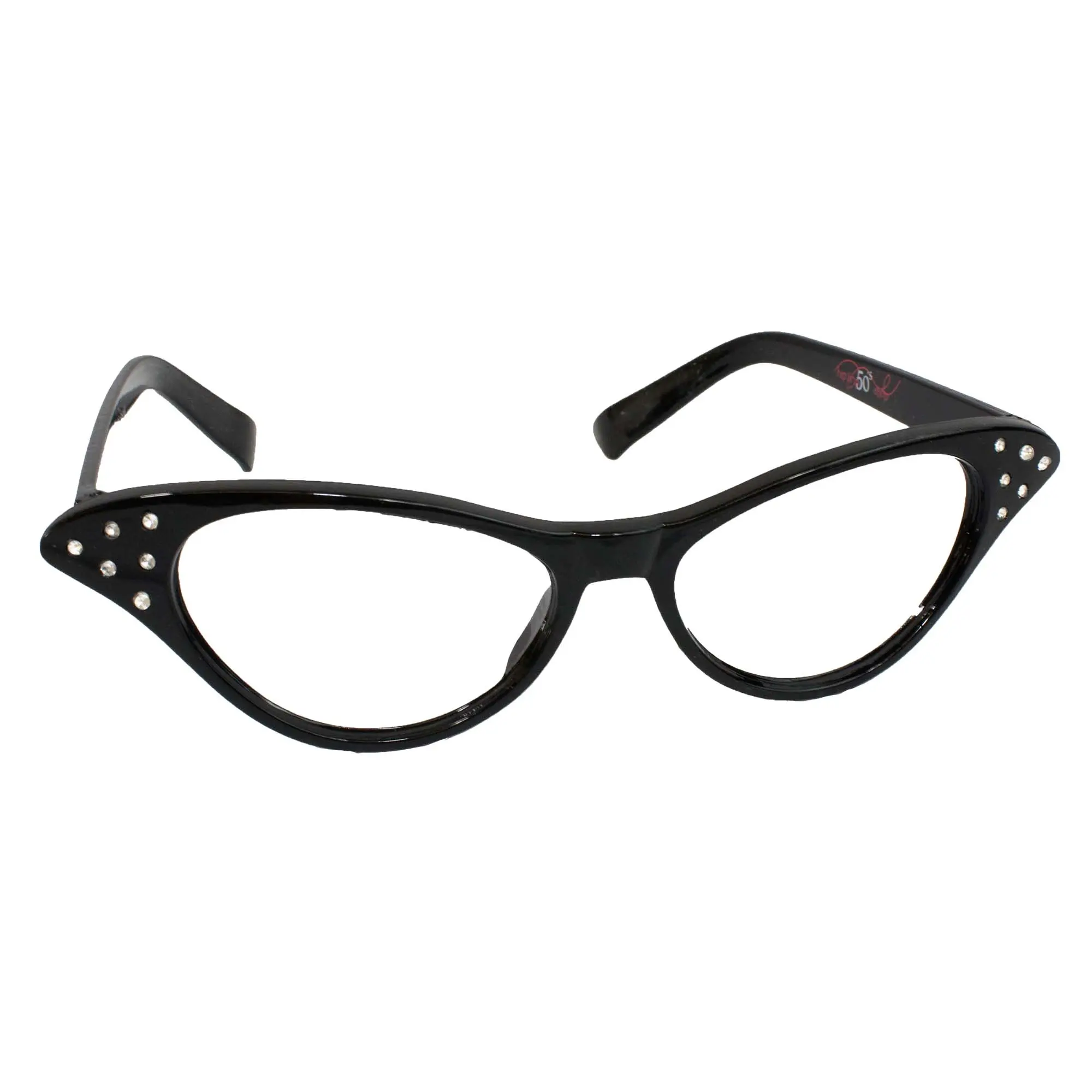 Hip Hop 50's Shop Childrens Cat Eye Rhinestone Glasses