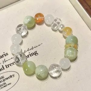 Mixed Crystal Elemental Balance Bracelet - Elegant Beaded Design for Stylish Wearers