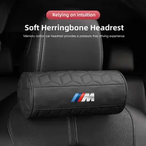 Car Headrest Neck Support Pillow Breathable Comfortable For BMW Performance F25 F26 F15 F16 E90 E91 E92 E60 E84 G22 G32 F13 F36 G30 G20 G11 G12 F80 F82 F90