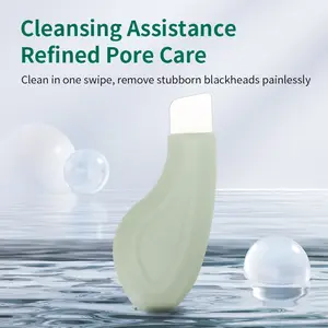 Blackhead removal tool silicone facial scraper skin scrub facial scraper nose blackhead remover for deep cleansing skin care tool for men and women (green)
