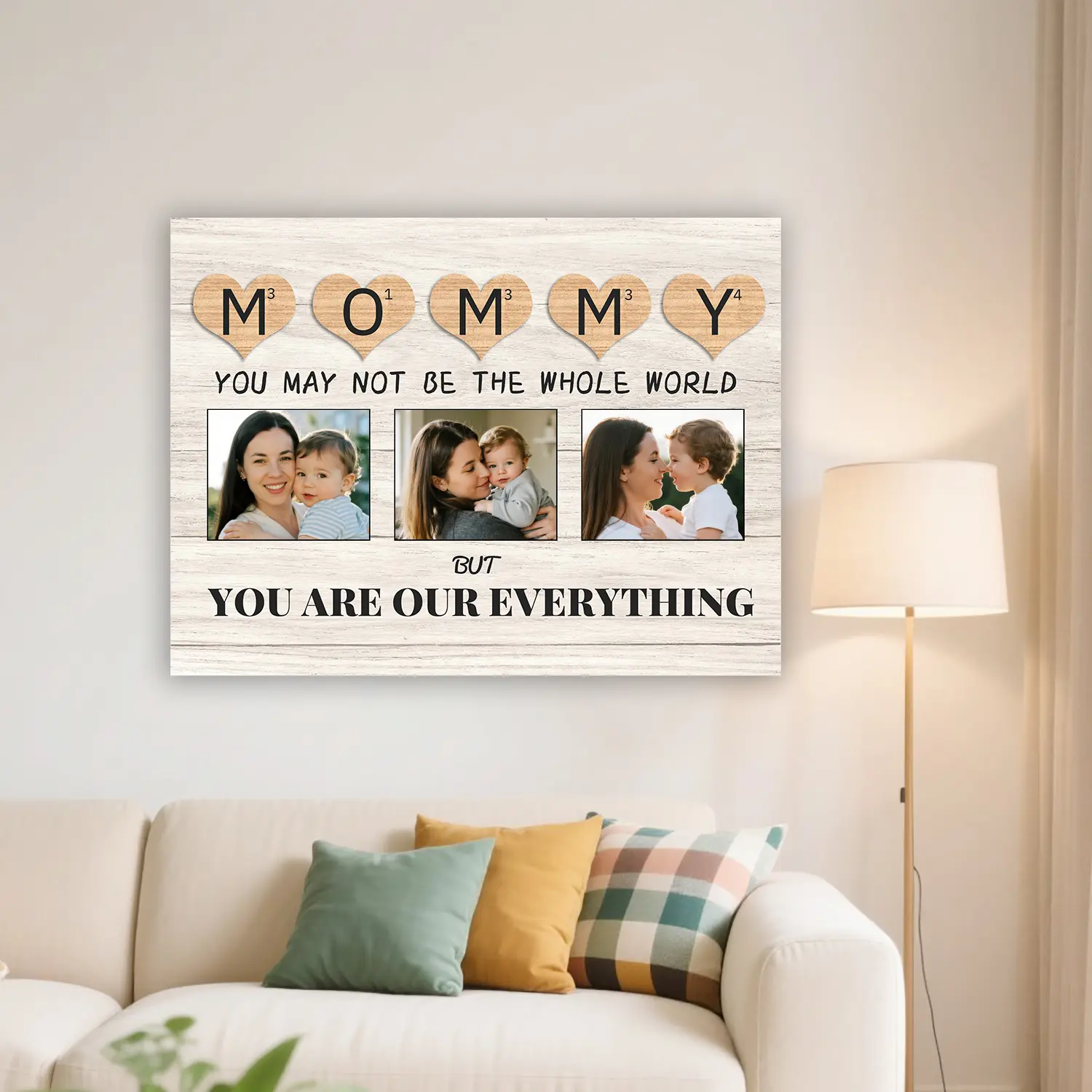 Custom Canvas Prints Mother's Day Gift Photo Collage “You Are Our Everything” PrintToucan | 3 photos customizable