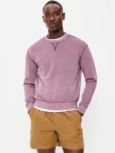Old Navy Men's Loose Garment-Washed Crew-Neck Sweatshirt