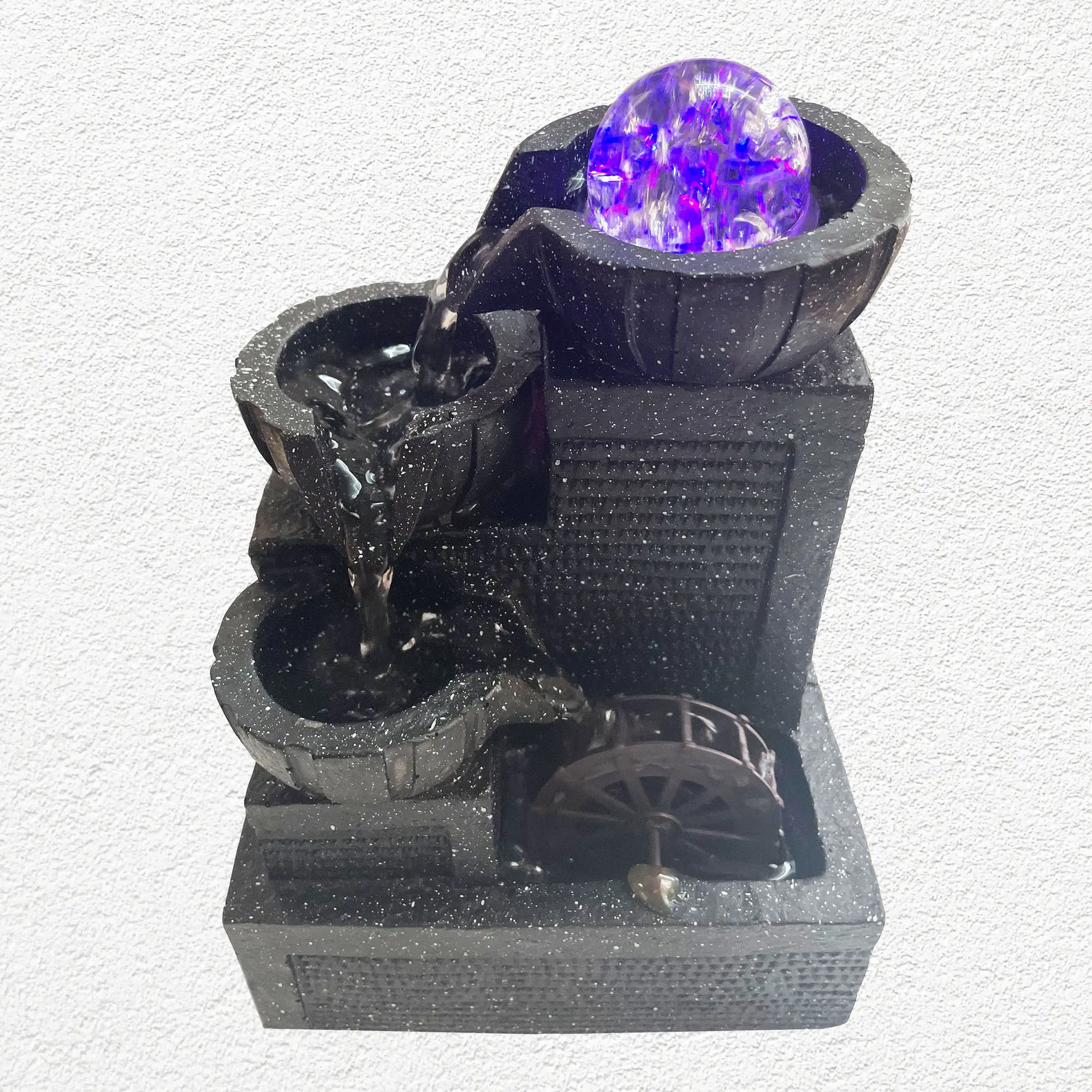 Tabletop Fountain Desktop Fountain with Crystal Ball Indoor Water Waterfall Fountain Office Desk Decor Tabletop Fountain Water Pump Landscape Decoration Fountain Decoration