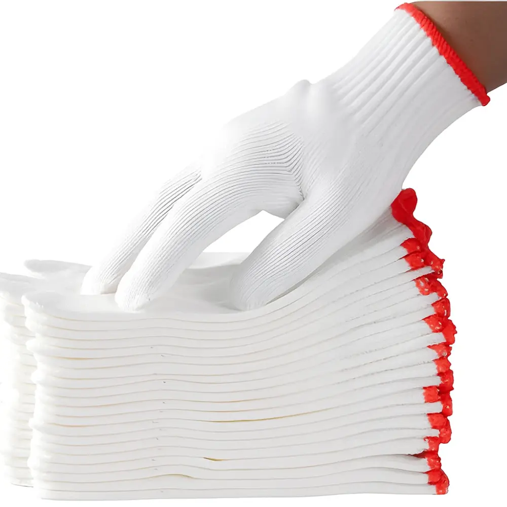 PAKNADA 20/24-Pair Cotton Work Gloves, Reusable Lightweight Safety Gloves for Warehouse, Gardening, Packaging & General Work