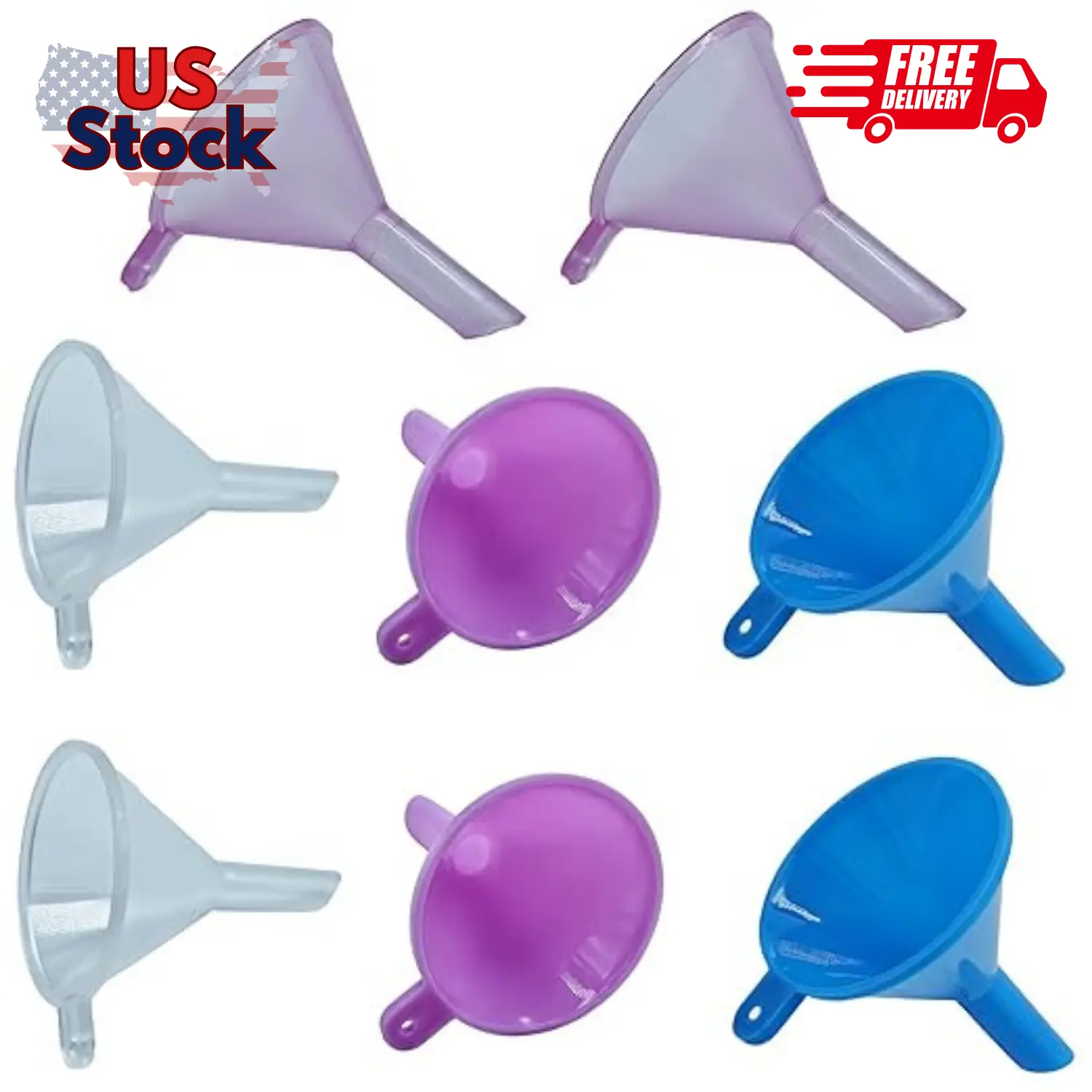 Tiny Small funnels for Filling Small Bottles (8 Pack)