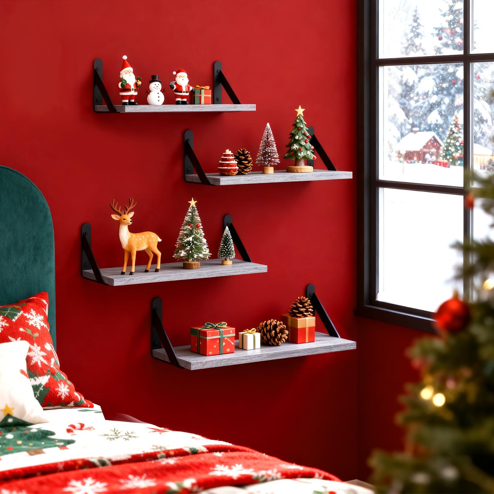 4pcs Floating Shelves, Wall Decoration Shelves, Wall Mounted Shelves, For Room Decor, Wall Dresser,