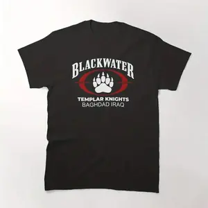 Men'S Blackwater Knights Templar Graphic T-Shirt Bold Red White Print Casual Crew Neck Short Sleeve Men Women All-Season