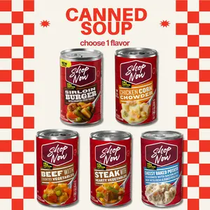 Ready-to-Serve Beef Pot Roast Style Soup with Vegetables, Thick Savory Broth, Comfort Meal in a Can, 18.8 oz