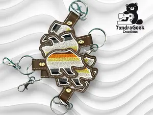 Bear-Shaped Bear Pride Keychain