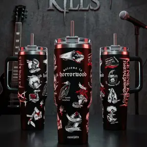Ice Nine Kills Horrorwood Tour 20oz 40oz Tumbler, Horror Metal Band Lover Gift, Hot Cold Travel Mug, Gift For INK Fans